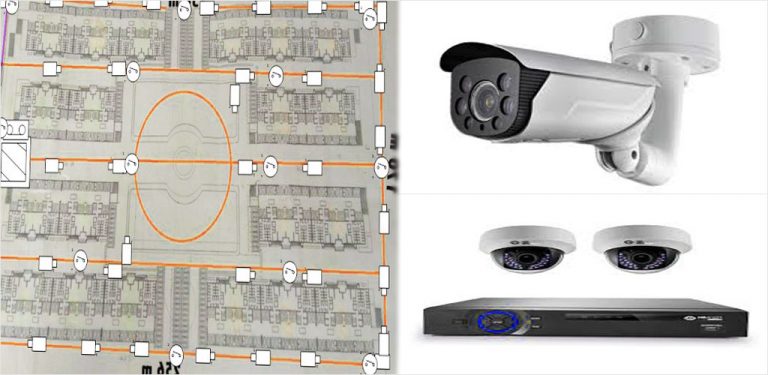 طراحی پلان دوربین مداربسته حفاظتی امنیتی